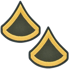 Army Private 1st Class E-3 Rank Sew on Rank for Class A