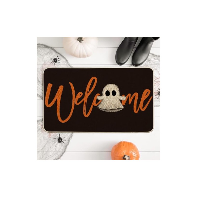 Artoid Mode Tapete de Entrada Boo Halloween Bienvenida 43x73 cm