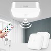 Rechargeable Motion Sensor Ceiling Light with Remote, 3000K-6000K 2 Pack