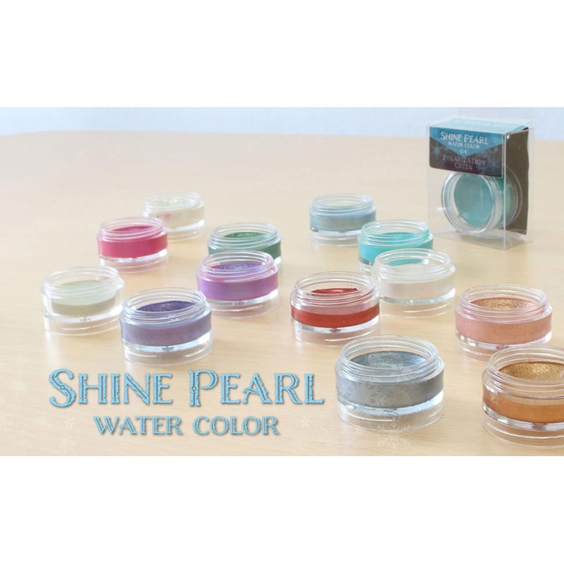 Kusakabe 311003 Solid Watercolor Paint, Shine Pearl, Polarized Light Blue