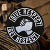 Give Respect-Get Respect Morale Meme Patch Embroidered Backpack Hook Loop
