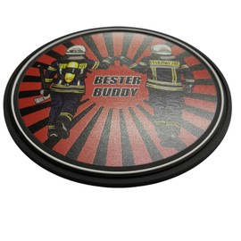 Fire Brigade Best Buddy Rubber PVC Rubber Velcro Patch - Colleague - Best Friend - Fire Department