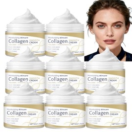 Crema facial antienvejecimiento con Ácido hialurónico y colágeno, crema hidratante facial diurna y nocturna, crema antiarrugas para mujeres, reafirmante, hidratante, líneas finas suaves (8Pcs)