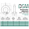 Ring Nuts Similar to DIN 582, Cast and Polished, Stainless