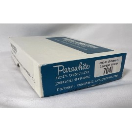 Faber-Castell NEW Box of 12 Faber Castell Parawhite 7041 Soft Texture Pencil Erasers White