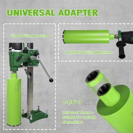 BETTERI 4-1/2" Wet Concrete Core Drill Bit, 1-1/4"-7 Threaded Wet Diamond Core Bit, 14" Drilling Depth Laser Welded Wet Core Bit with Rebar for Reinforced Concrete Hard Brick Masonry