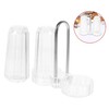 MAGICLULU 2 Sets Dispenser Holder Acrylic Spice Bottle Condiment Jar