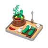 Stylor Pickle Zen Garden Office Desk Decor - Mini Decorative