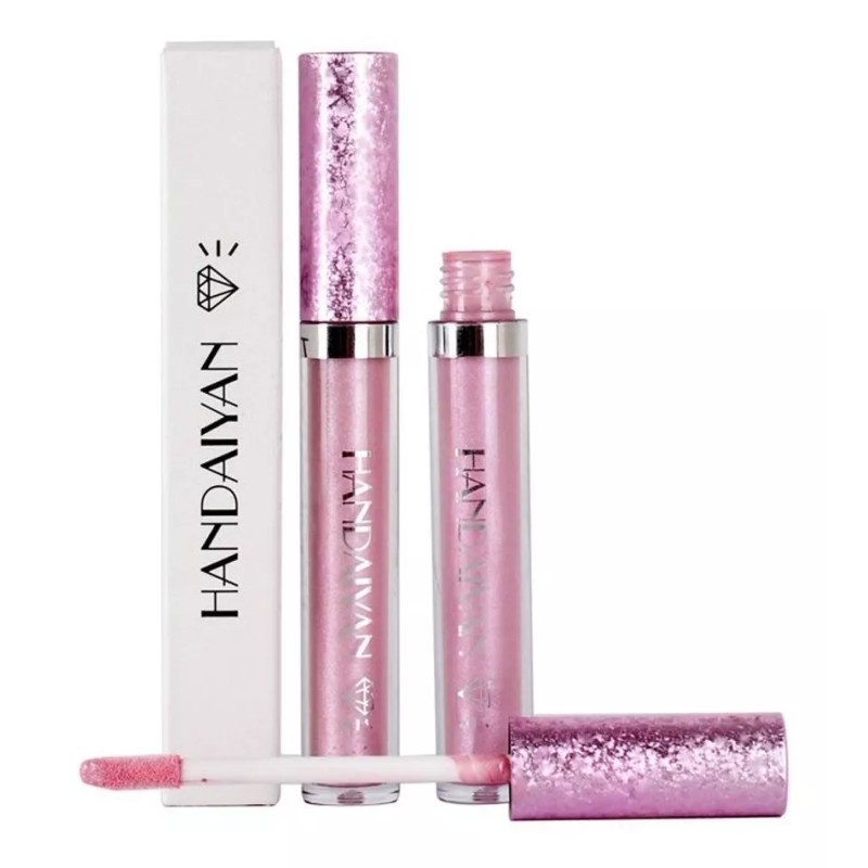 Dongxiub Lápiz Labial Metálico Con Purpurina Líquida Brillan