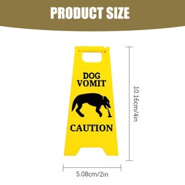 Cat Vomit Sign, Cats Warning Signs Decoration, 4 Inch 3D Printed Mini Desktop Portable Plastic Funny Cute Humorous Office Signed for Pet Owner or Pets Areas Home Cat Deco Pet Lovers Gift (Dog)