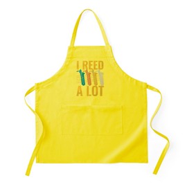 CafePress Saxophonist I Reed A Lot Saxophone Kitchen Apron with Pockets, Grilling Apron, Baking Apron