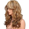 Redlution Blonde Auburn Mix Long Natural Wavy Women Synthetic Wig