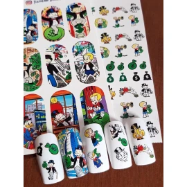 Sticker Nails Tatuajes De Uñas Monopoly 6 Planillas