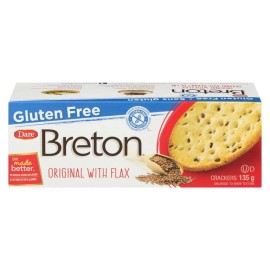 Dare Breton Gluten Free Original With Flax Crackers, 135g/4.7 oz. Box