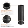 sourcing map 12-Point Deep Impact Socket 1/2 Inch Drive 15mm