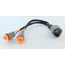 DT 3p Splitter Y Cable Connector Plug Splitter Wire Harness 1 Male to 2 Female DT 3 Pin 1-2 SplitterCable 1ft/30cm