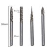 Gasea 20pcs 3mm 1/8" Shank Double Cut Head Tungsten Carbide