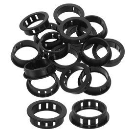 uxcell 15Pcs Round Cable Snap Bushing Grommets, 1-1/4"(32mm) Black Snap in Cable Grommet Protector for Locking Tube Hose Wire Cord