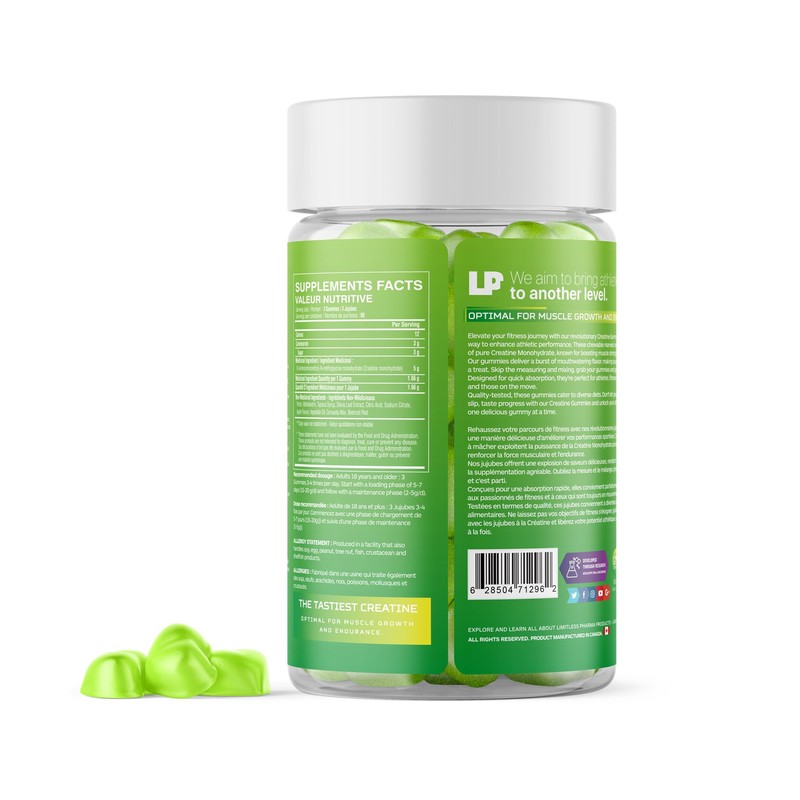 Limitless Pharma Pure Creatine Gummies | 5g Creatine Monohydrate |