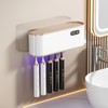 UV Toothbrush Sanitizer Holder for 4 | Wall Mounted Toothbrush