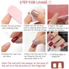 Lomxene Press-on Nails - Long Square XL French Tip Nails
