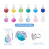 Beadthoven 120Pcs Crackle Glass Crystal Charms Teardrop Glass Dangle Beads