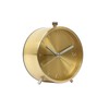 Cloudnola Glam Metal Alarm Clock Gold, 4.3 inch Diameter, Battery