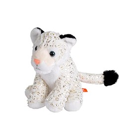 Wild Republic Snow Leopard, Foilkins Junior, Stuffed Animal, 8 inches, Gift for Kids, Plush Toy, Fill is Spun Recycled Water Bottles