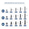 FullFun 510PCS M3 M4 M5 Hex Socket Flat Head Screw