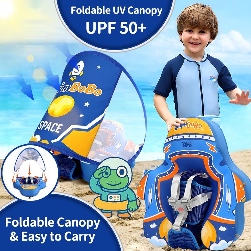 ROHSCE Baby Beach Float with Canopy 1 Year Old Pool