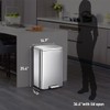 EKO Madison Brushed Stainless 50 Liter/13.2 Gallon Step Trash Can