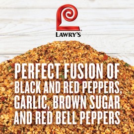 Lawry's Cracked Pepper, Garlic & Herb Rub, 24 oz - One 24 Ounce Container of Garlic Pepper Rub for a Peppery Spicy Flavor, Perfect Seasoning for Beef and Pork