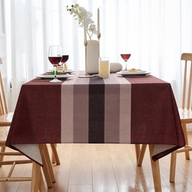 Tablecloth Red 100 x 100 cm Linen Tablecloth Weatherproof Garden Tablecloth Tablecloths Washable Pink Christmas Tablecloth for Kitchen Dining Table Rectangular Tables Country House Style Decoration
