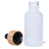 Focus Nutrition Clear Frosted Boston Round Glass bottles Black &