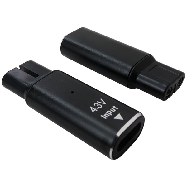 GRABOTE 2PC Updatd 4.3V Type-C Shaver Adapter Charging Converter Replacement