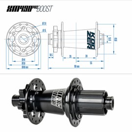 BestParts XM490 Mountain Bike Rear Hub 12 x148mm Boost 32 Hole 6 Bolt Thru Axle Disc Brake Hub HG Compatible with Shimano 8-10 Speed and Sram 8-10 Speed