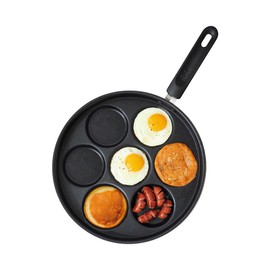 sisem 7-Cup Egg Frying Pan Skillet, Non Stick Egg Cooker Pan, Omelet Pan For Breakfast Pancake, Crepe Pan Gas Stove & Electronic (11.4in(7-cup eggpan))