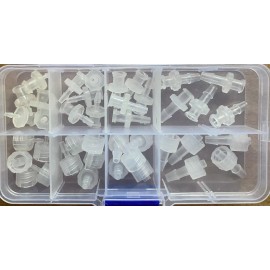 MinneBio Luer Lock 3/32", 1/8", 5/32", 3 /16" Male/Female for Tubing Connection 40 PCS