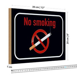 Rauchverbot-Schild | Klassisches Design in Rot und Schwarz für Büros, Restaurants und öffentliche Bereiche | 20 cm x 30 cm