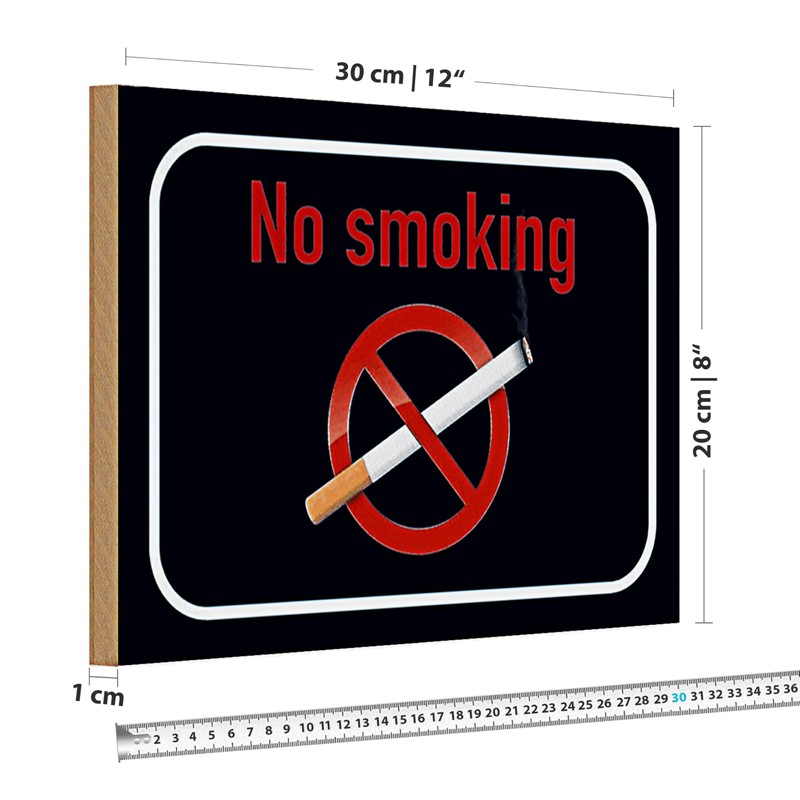 Rauchverbot-Schild | Klassisches Design in Rot und Schwarz für Büros,