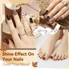 MIZHSE Nail Polish 6 Colors Fall Brown Nude White Glitter