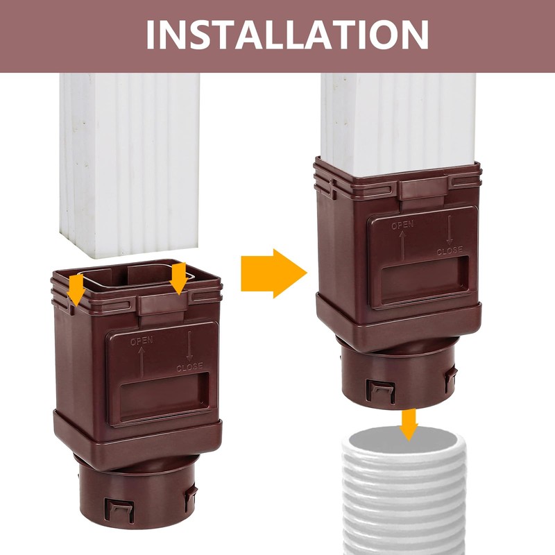 JXLXYY (2 Packs) Downspout Leaf Filter Downspout Cleanout,Leaf Removers, Gutter