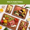 Bamboo Cutting Board Set Non Slip Feet Over Sink Father
