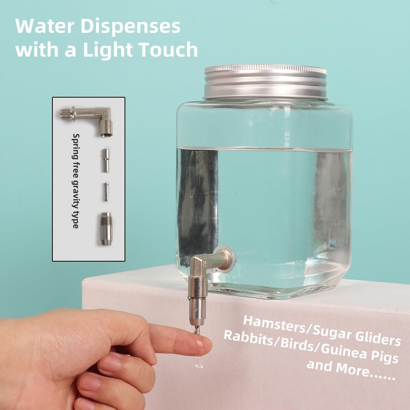 HardcorePet Guinea Pig Watter Bottle, Rabbit Non drip Water Dispenser,