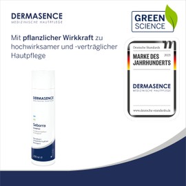 DERMASENCE Seborra Shampoo 200 ml - Shampoo for Oily Scalp & Dandruff, with Menthol, Panthenol & Proven Dandruff Active Ingredient, Cooling & Soothing, Vegan, Suitable for Daily Use