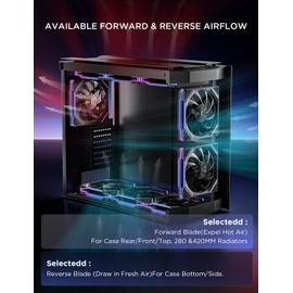AsiaHorse AMICIPro 140mm ARGB PC Fans,Ultra-Quiet Operation <30dB, 1800 RPM HDB Bearings, 12 LED Lights, Aura SYNC Compatible for Enhanced Cooling and Visuals (Non-Illuminated Blade)