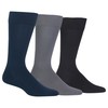 Chaps Calcetines sólidos supersuaves para hombre, 3 pares, Azul marino,