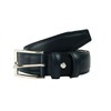 Conte Massimo Men's Genuine Leather Belt Made in Italy, blue
