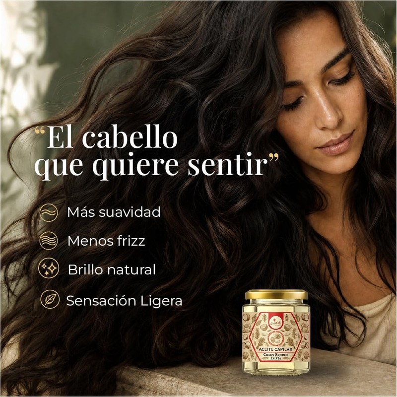 Aceite Capilar - Brillo - Hidratación - Suavidad - Coco