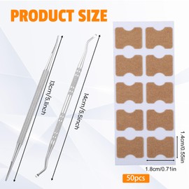Toenail Correction Patch, Ingrown Toenails Tool Set, Toenail Patch for Correction Ingrown Toenails, Pack of 50